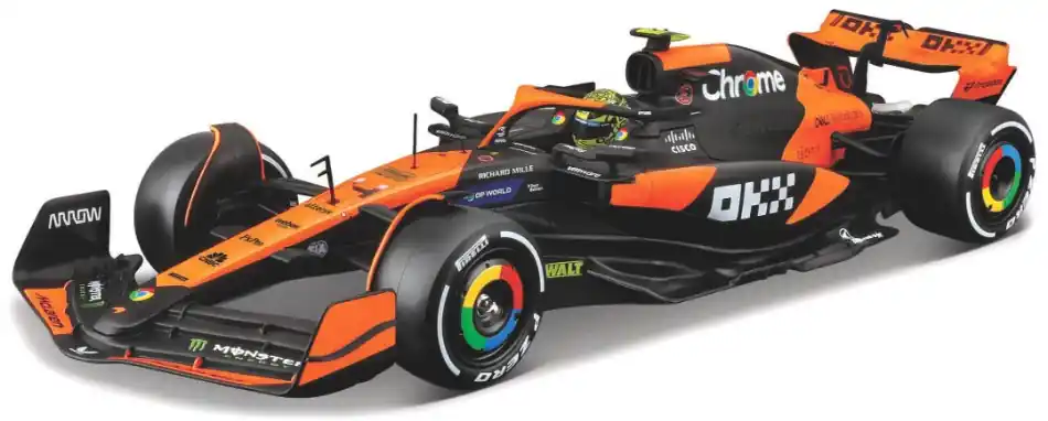 McLaren F1 MCL38 n.4 2024 L. Norris 2024 pilótával és vitrinnel Olcsó