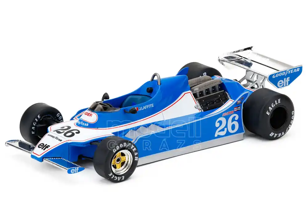 Ligier F1 JS11 n.26 1979 J. Laffite + vitrin Legjobb ár
