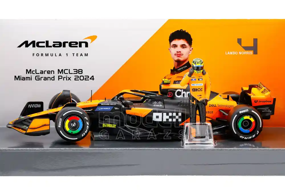 McLaren F1 MCL38 n.4 2024 L. Norris különálló pilótával Exkluzív ajánlat