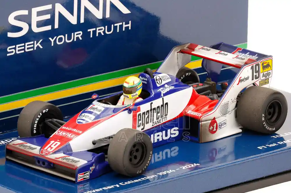 Toleman F1 TG183B n.19 Brazilian GP 1984 A. Senna (koszolt verzió) Limitált Expressz szállítás