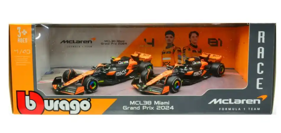 McLaren F1 2024-es 2 modelles szett n.4 L. Norris + n.81 O. Piastri Exkluzív ajánlat
