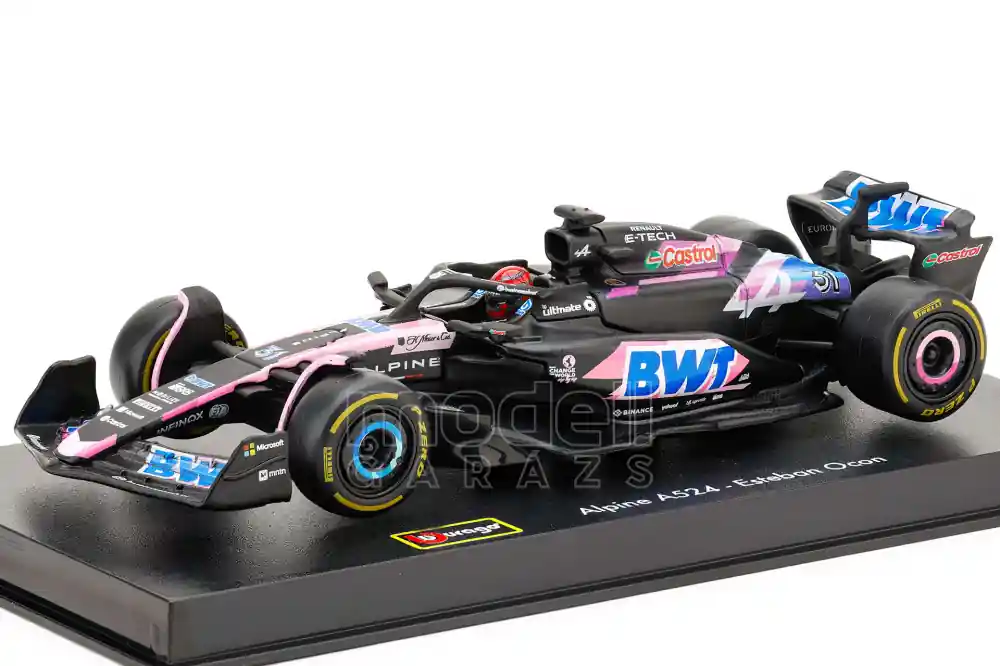 Alpine F1 A524 n.31 2024 E. Ocon pilótával és vitrinnel Outlet