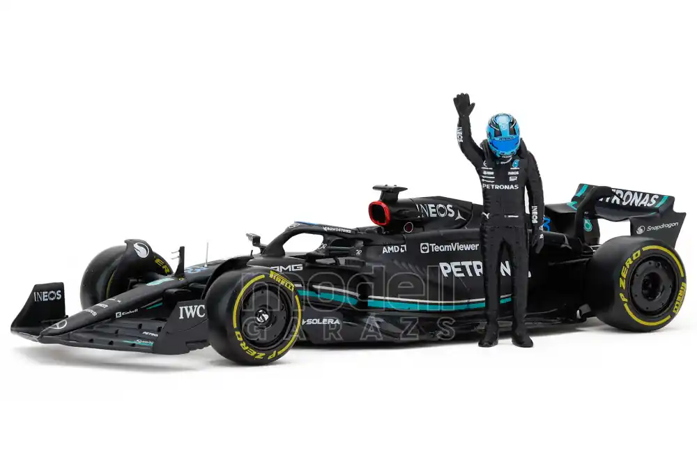 Mercedes F1 W14 n.63 2023 G. Russell különálló pilótával Expressz szállítás