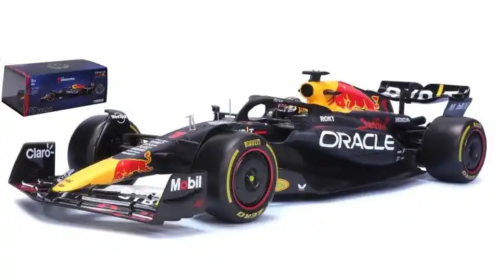 Ne maradj le Red Bull F1 RB19 n.1 2023 M. Verstappen pilótával és vitrinnel