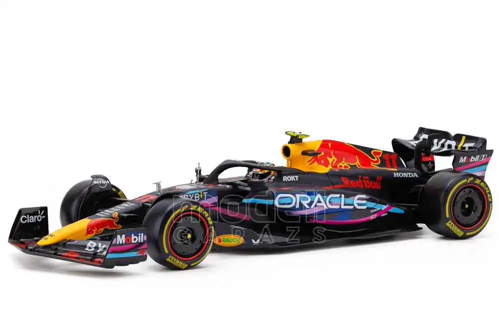 Red Bull F1 RB19 n.11 Miami GP 2023 S. Perez pilótával és vitrinnel Kedvezmény