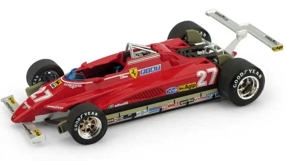 Azonnali szállítás Ferrari F1 126C2 n.27 USA Ovest Long Beach GP 1982 G. Villeneuve