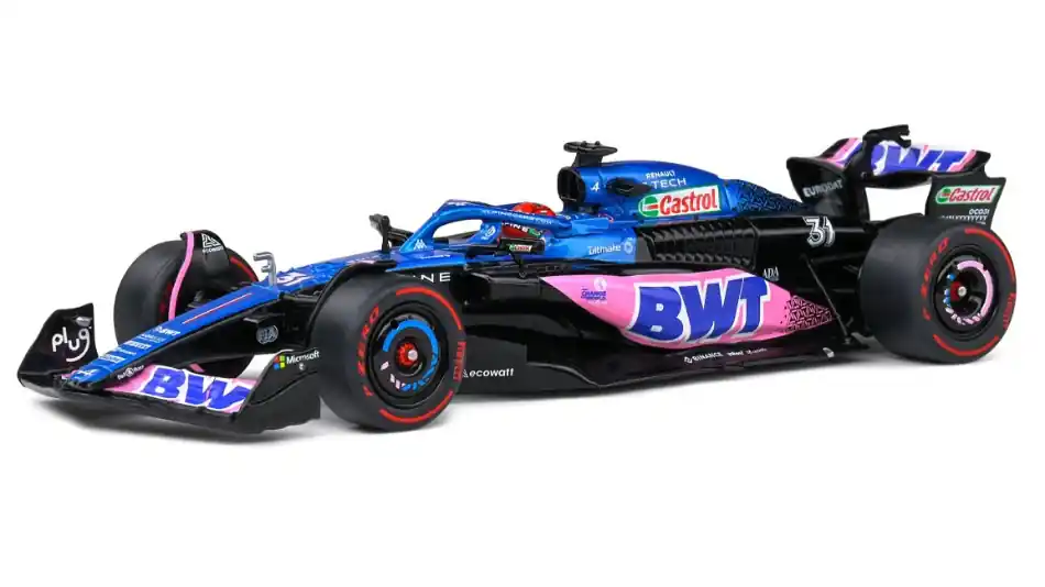 Alpine F1 A523 n.31 Monaco GP 2023 E. Ocon vitrinnel és pilótával Olcsó