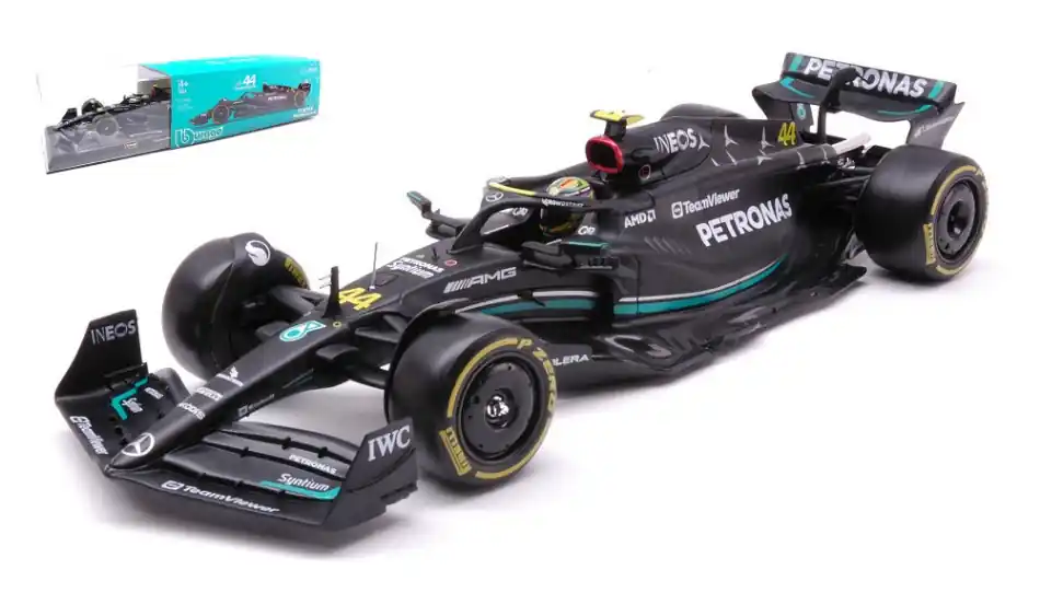 Olcsóbb Mercedes F1 n.44 2023 L. Hamilton modellautó vitrinnel