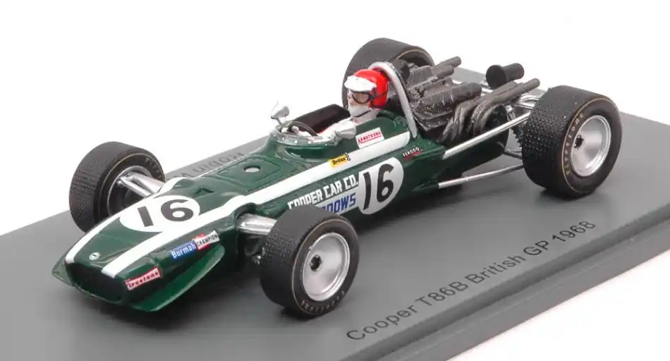 Cooper F1 T86B n.16 British GP 1968 R. Widdows Különleges ajánlat