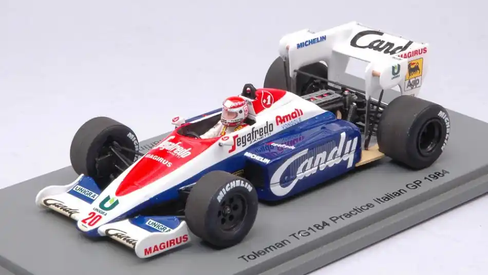 Outlet Toleman F1 TG184 n.20 Practice Italian GP 1984 P. Martini