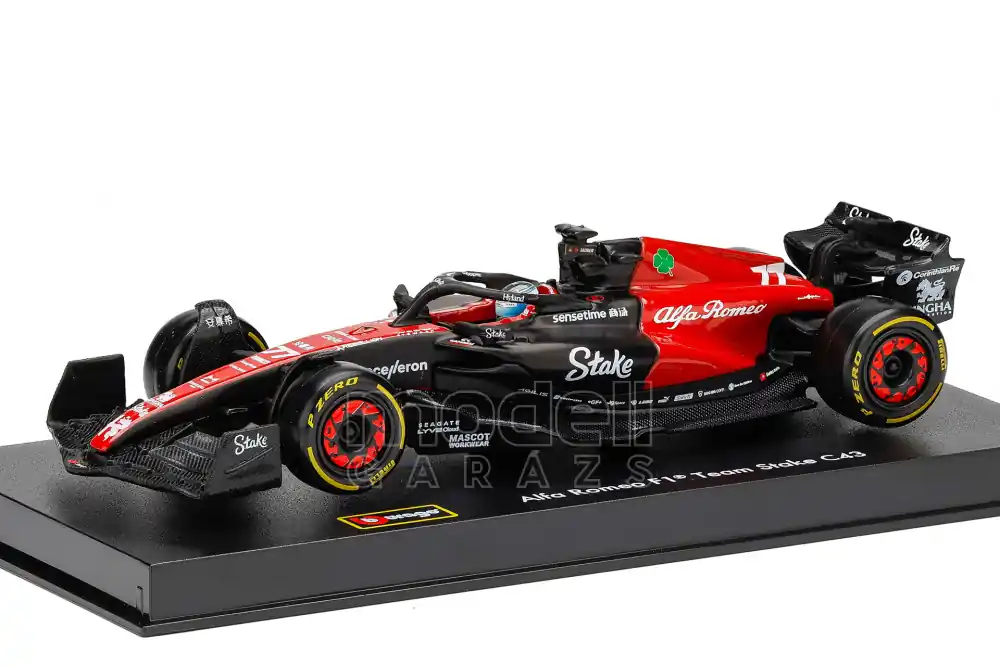 Akciós ár Alfa Romeo F1 C43 n.77 2023 V. Bottas vitrinnel és pilótával