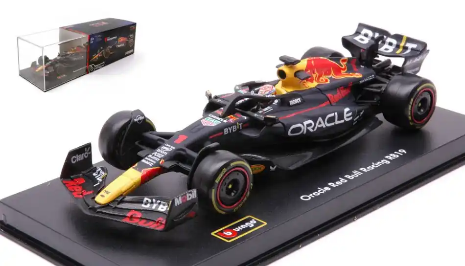 Red Bull F1 RB19 n.1 2023 M. Verstappen vitrinnel és pilótával Ajánlat