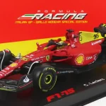 Biztonságos fizetés Ferrari F1-75 n.16 Monza GP 2022 C. Leclerc (pole position) vitrinnel és pilótával