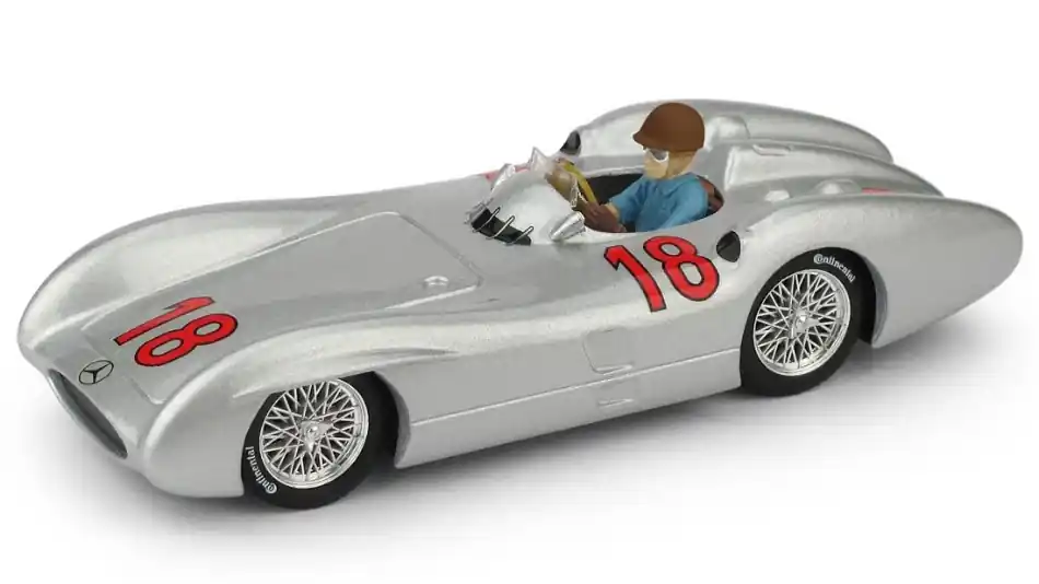 Expressz kézbesítés Mercedes F1 W196C n.18 French GP 1954 Juan Manuel Fangio világbajnok pilótával