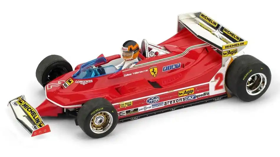 Ferrari F1 312T5 n.2 Monaco GP 1980 Gilles Villeneuve pilótával Prémium