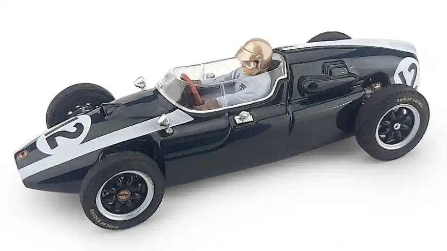 Expressz szállítás Cooper F1 T51 Climax n.12 British GP győztes 1959 Jack Brabham világbajnok pilótával