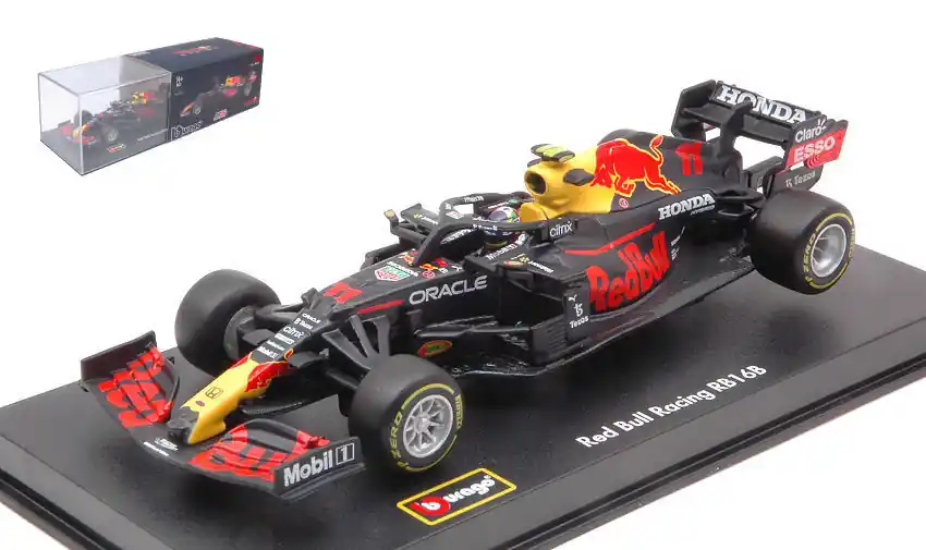 Biztonságos fizetés Red Bull F1 RB16B Honda RA620H Sergio Perez 2021 n.11 vitrinnel és pilótával