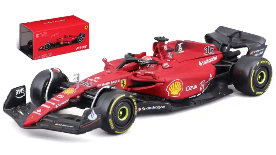 Vedd meg most Ferrari F1-75 n.16 2022 C. Leclerc vitrinnel és pilótával
