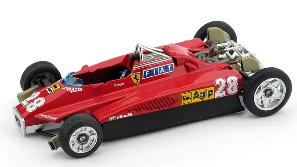 Ferrari F1 126C2 n.28 San Marino Imola GP 1982 Didier Pironi szállított autó Végkiárusítás