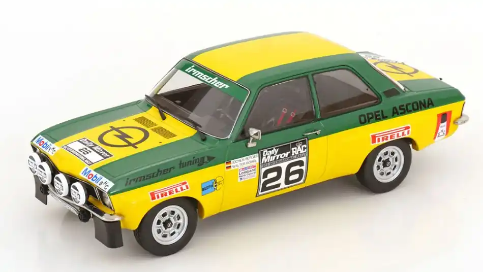 Outlet Opel Ascona A 26 RAC Rally 1973 W. Röhrl - J. Berger