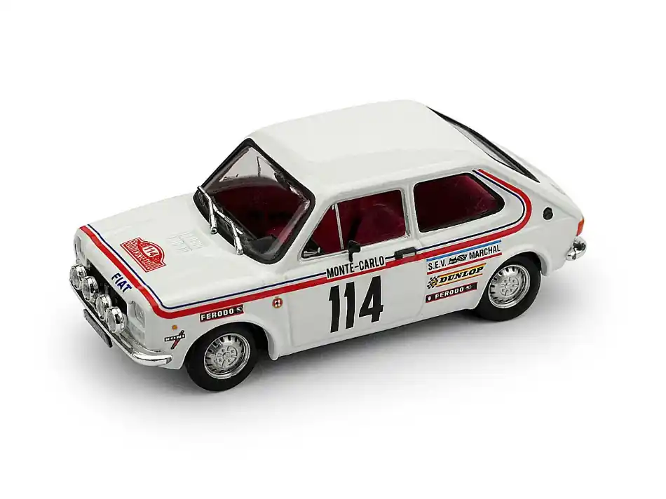 Népszerű Fiat 127 114 Abandon Rally Montecarlo 1973 B. Dongues - C. Saulies