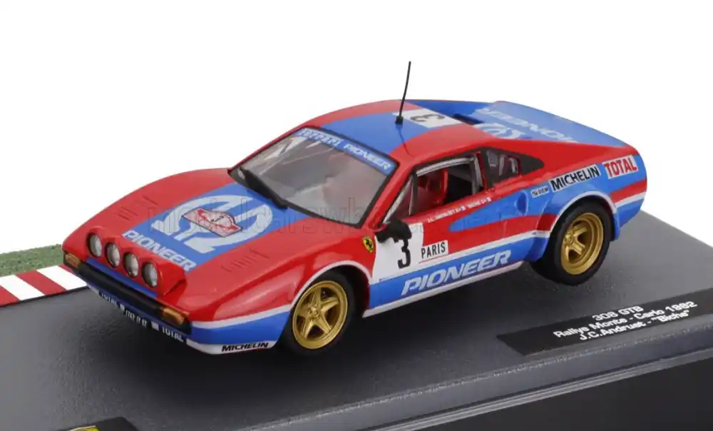 Ferrari 308 GTB Gr.4 (éjszakai) 3 Rally Montecarlo 1982 J.C. Andruet - M.P. Biche Prémium