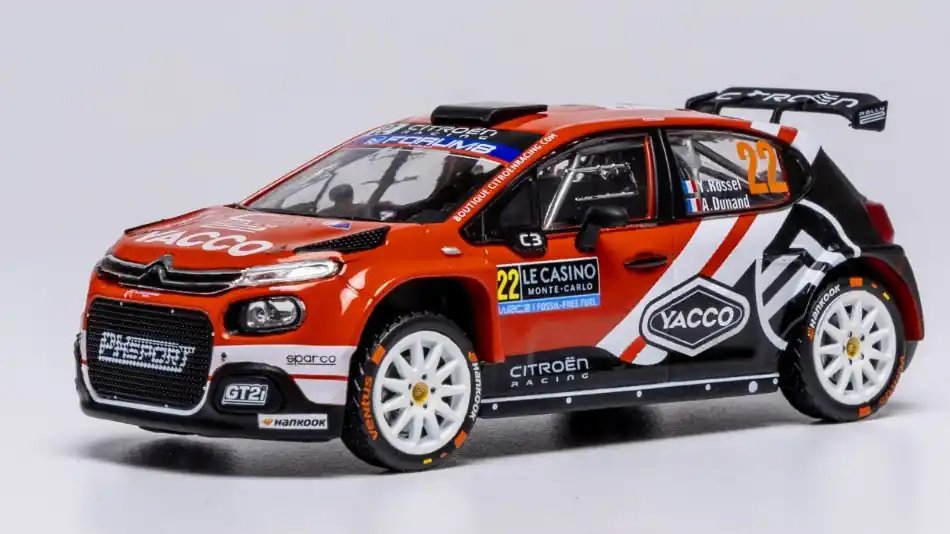 Szuper ajánlat Citroën C3 Rally2 WRC 22 Rally Monte-Carlo 2025 Y. Rossel - A. Dunand