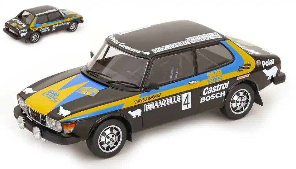 Újdonság Saab 99 EMS 4 Rally Sweden győztes 1977 S. Blomqvist - H. Sylvan