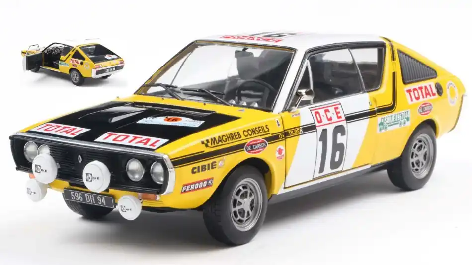 Renault 17 Ph1 23 Rally du Maroc 1976 J. Prive - Tilbert 1 18 Legkelendőbb