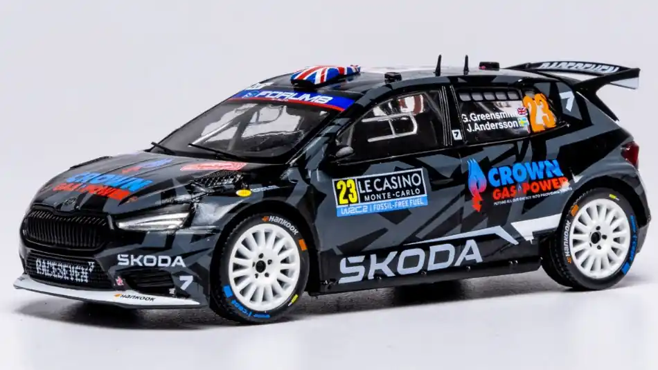 Skoda Fabia RS 23 WRC Rally Monte-Carlo 2025 G. Greensmith - J. Andersson Akció