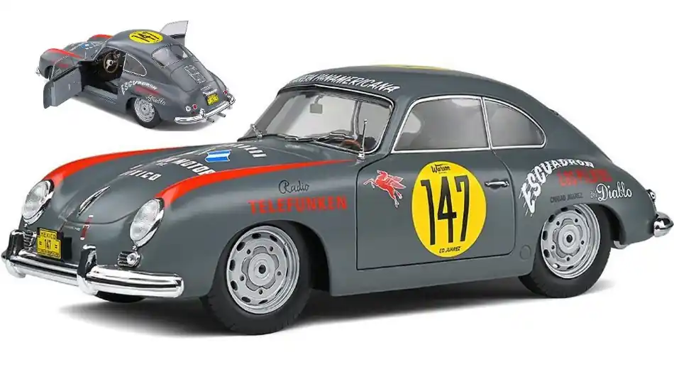 Porsche 356 Pre-A Coupe n.147 Racing Panamericana 1954 modellautó Gyors szállítás