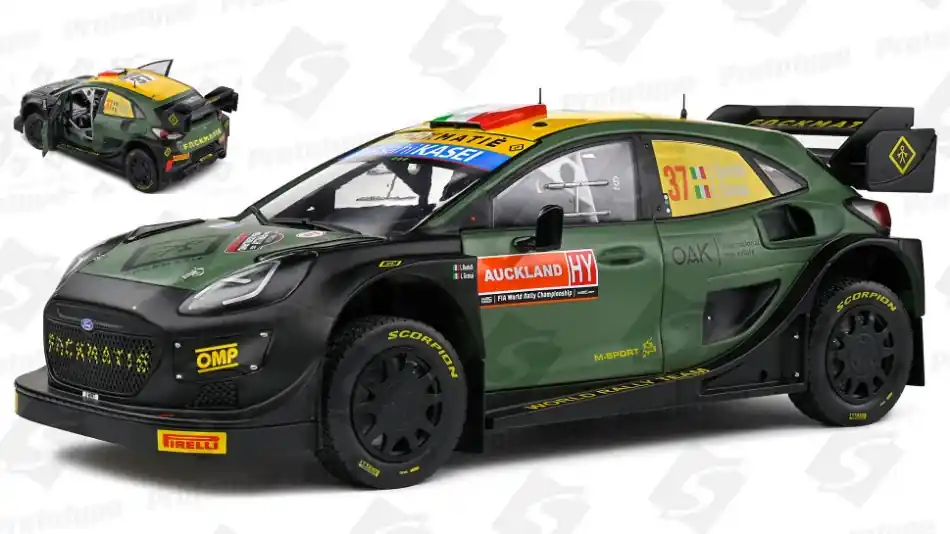 Azonnali szállítás Ford Puma Rally1 n.7 Rally New Zealand 2022 L. Bertelli - L. Granai