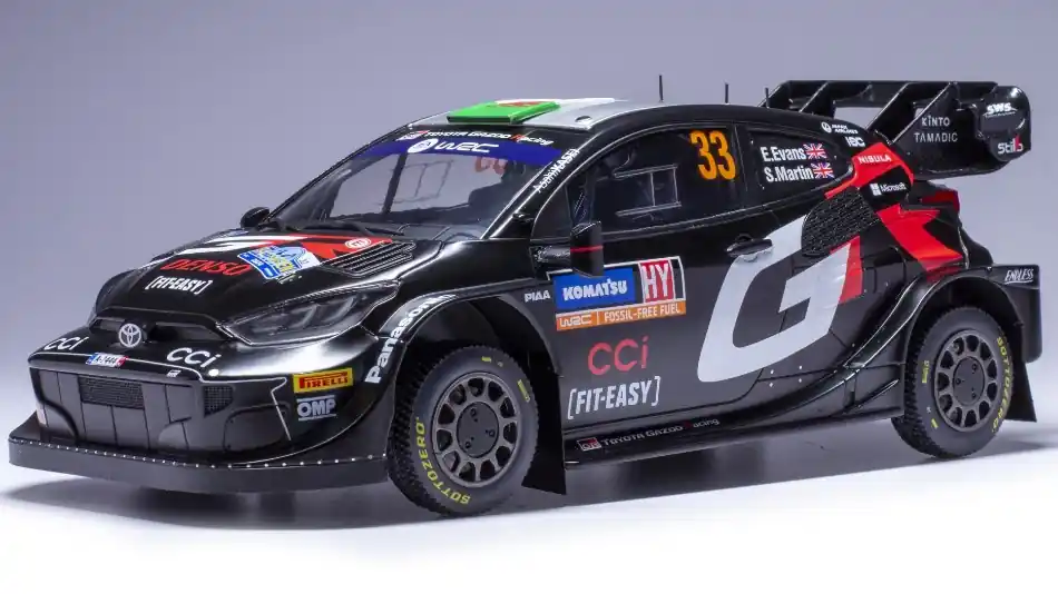 Szuper akció Toyota Yaris WRC n.33 Rally Sweden 2024 E. Evans - S. Martin