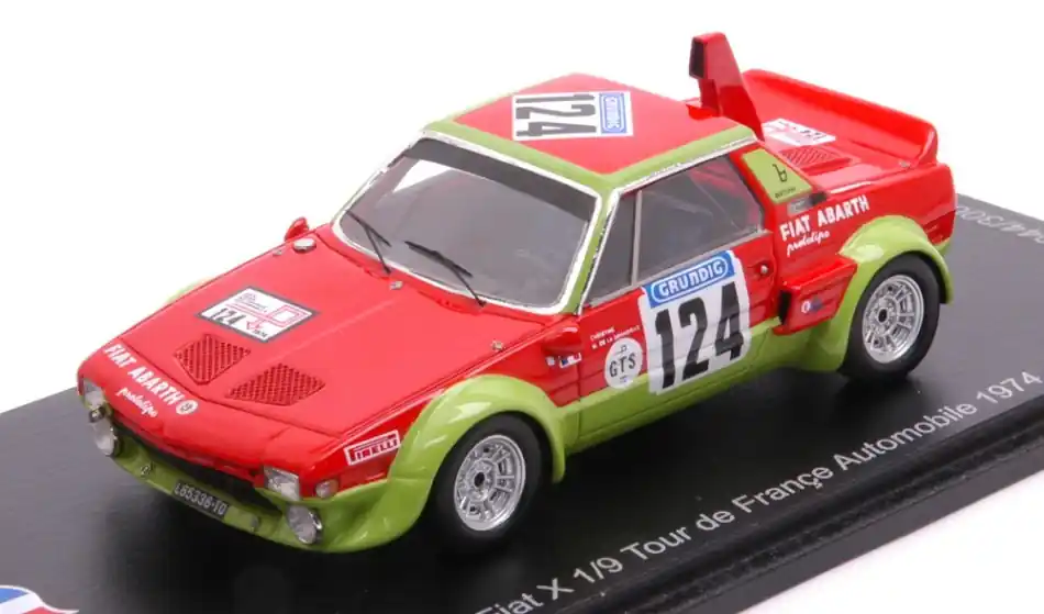 Legjobb ár Fiat X 1/9 Abarth n.124 Tour de France 1974 Christine - M. de la Grandrive