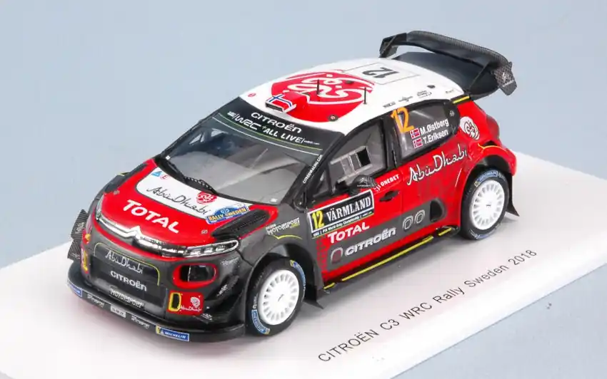Citroën C3 WRC n.12 Rally Sweden 2018 M. Ostberg - T. Erksen Outlet