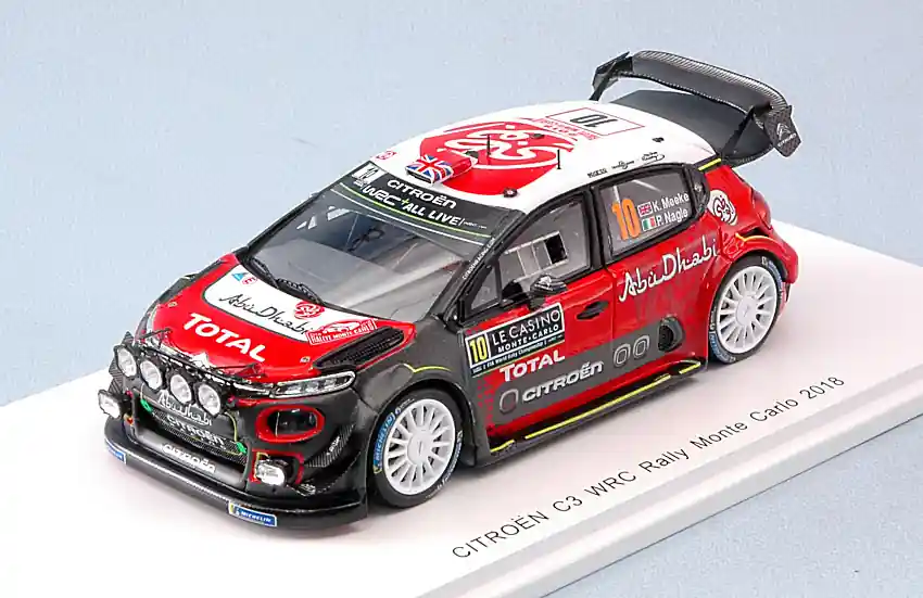 Prémium Citroën C3 WRC n.10 Rally Monte-Carlo 2018 K. Meeke - P. Nagle