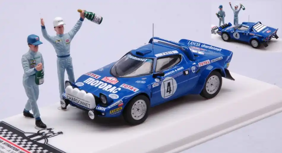Lancia Stratos HF (éjszakai) n.4 Rally Monte-Carlo 1979 B. Darniche - A. Mahe figurákkal Gyors szállítás