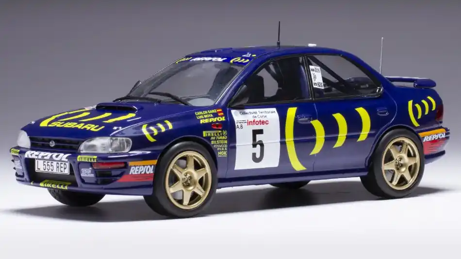 Prémium Subaru Impreza 555 WRC n.5 Rally Tour de Corse 1995 C. Sainz - L. Moya