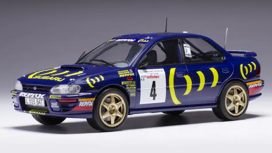 Akció Subaru Impreza 555 WRC n.4 Rally Tour de Corse 1995 C. NcRaec/ D. Ringer