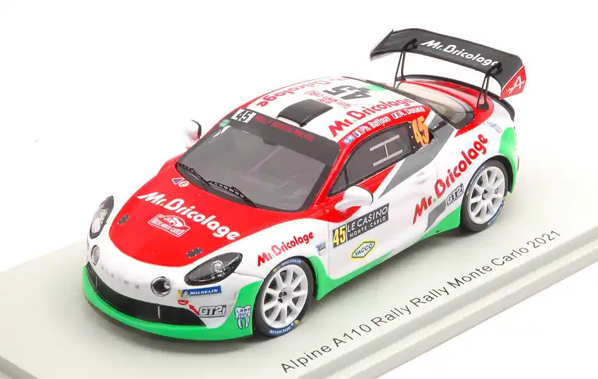 Legjobb ár Alpine A110 n.45 Rally Monte-Carlo 2021 P. Baffoun - A. Dunand