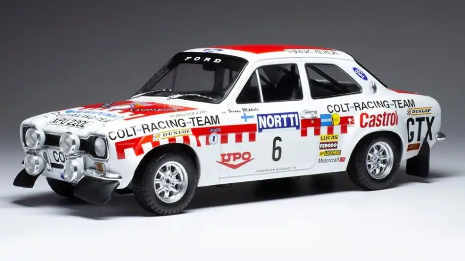 Népszerű Ford Escort Mk1 RS 1600 n.6 1000 Lakes rally 1973 H. Mikkola - J. Davenport