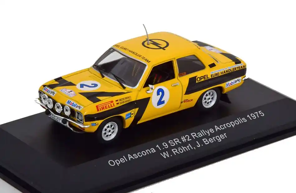 Kedvezményes ár Opel Ascona 1.9 SR n.2 Rally Acropolis 1975 W. Rohrl - J. Berger