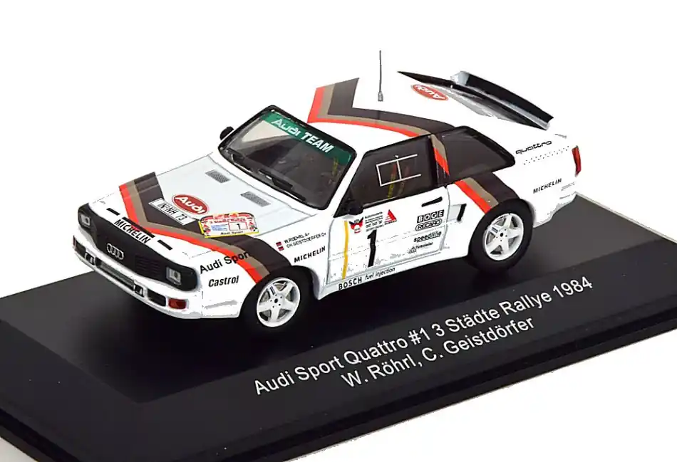 Audi Quattro Sport n.1 Stadte rally 1984 W. Rohrl - C. Geistdorfer Gyors szállítás