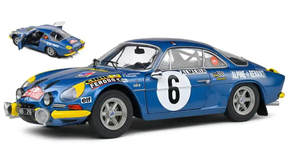 Alpine A110 1600S n.6 Rally Monte-Carlo 1972 J. Candruet - P. Pagani (éjszakai) Korlátozott ajánlat