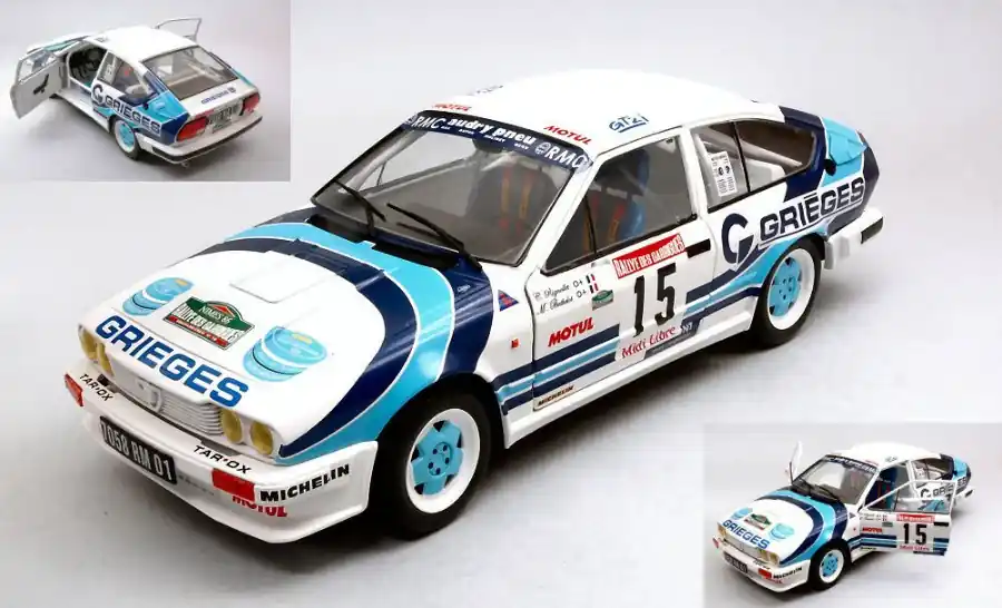 Expressz kézbesítés Alfa Romeo Alfetta GTV6 n.15 Rally Des Garrigues 1986 C. Rigollet - M. Bathelot