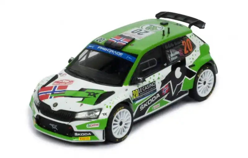 Skoda Fabia Rally2 EVO n.20 Rally Monte-Carlo 2022 A. Mikkelsen - E. Torstein Olcsó