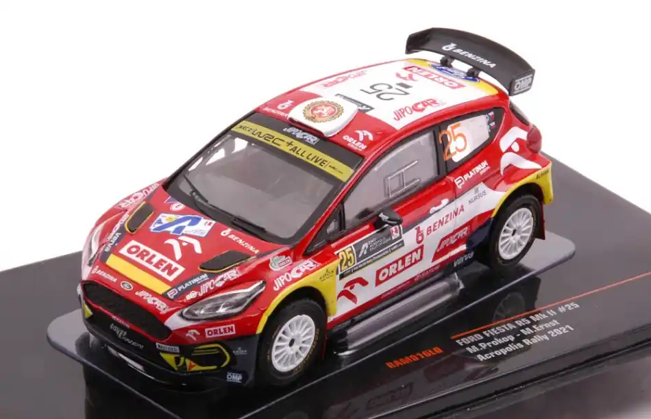 Exkluzív ajánlat Ford Fiesta R5 Mk2 n.25 Rally Acropolis 2021 M. Prokop - M. Ernst