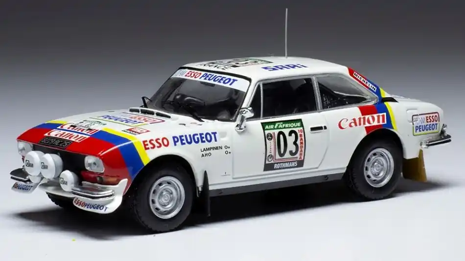 Outlet Peugeot 504 Coupé V6 n.3 Rally Cote d‘Ivoire 1978 S. Lampinen - A. Aho
