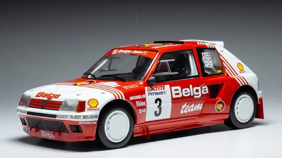 Végkiárusítás Peugeot 205 T16 n.3 Rally Ypres 1985 B. Darniche - A. Mahe
