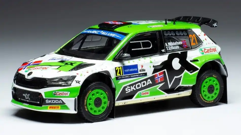 Korlátozott ajánlat Skoda Fabia Rally2 EVO n.21 Rally Estland 2022 A. Mikkelsen - T. Eriksen